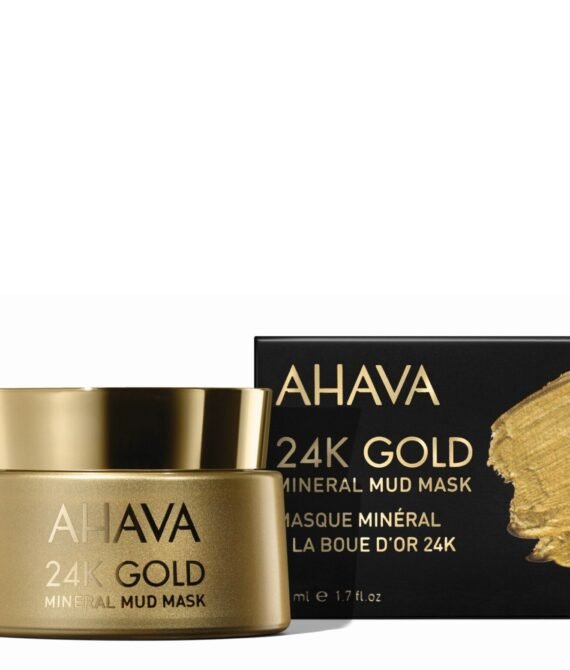 AHAVA MINERAL MUD 24K AUKSO MINERALINĖ PURVO KAUKĖ, 50 ML
