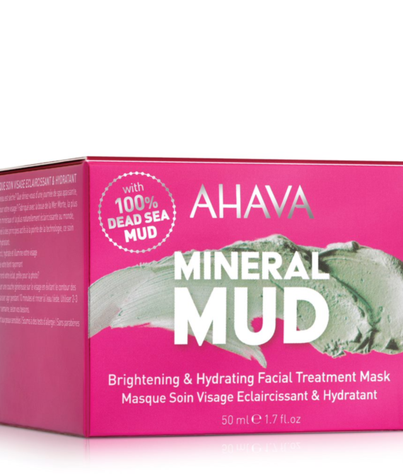 AHAVA MINERAL MUD DRĖKINAMOJI VEIDO KAUKĖ ODAI SU PIGMENTINĖMIS DĖMĖMIS 50 ML