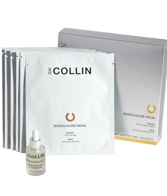 G.M. COLLIN BIOCELIULIOZINĖ VEIDO KAUKĖ SU SERUMU, 5 VNT + 7 ML