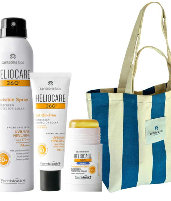 CANTABRIA LABS Heliocare rinkinys + vasariškas krepšys