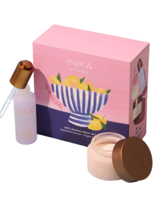 INIKA ANTI-AGEING NIGHT DUO DOVANŲ RINKINYS