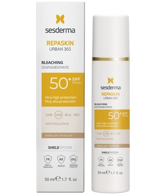 SESDERMA REPASKIN URBAN 365 APSAUGINIS VEIDO KREMAS SPF50+ PIGMENTUOTAI ODAI, 50 ML