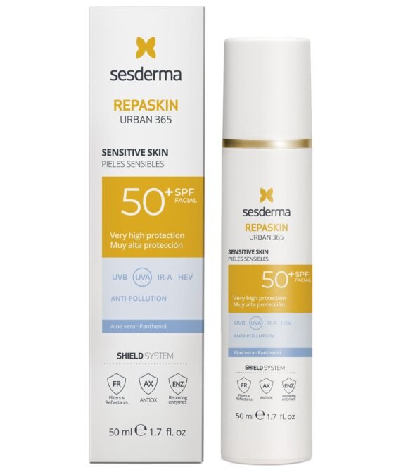 SESDERMA REPASKIN URBAN 365 APSAUGINIS VEIDO KREMAS SPF50+ JAUTRIAI ODAI, 50 ML