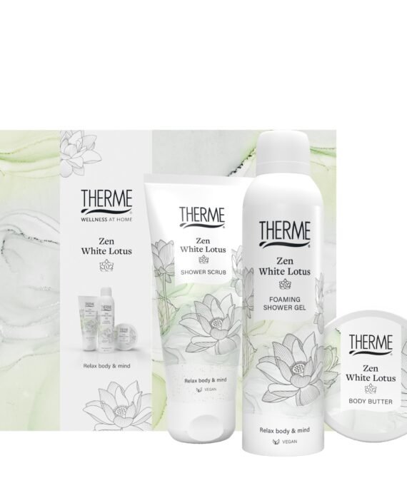 THERME ZEN WHITE LOTUS ATPALAIDUOJANTIS KŪNO PRIEŽIŪROS RINKINYS